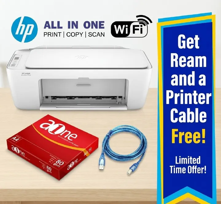 HP 6W7E6C DeskJet Ink Advantage 2876 All-in-One Printer + FREE A4 Ream Paper + Free USB Printer Cable | Print Scan Copy | Wireless Home Office Printer | Best Kenya 2026 Bundle Deal