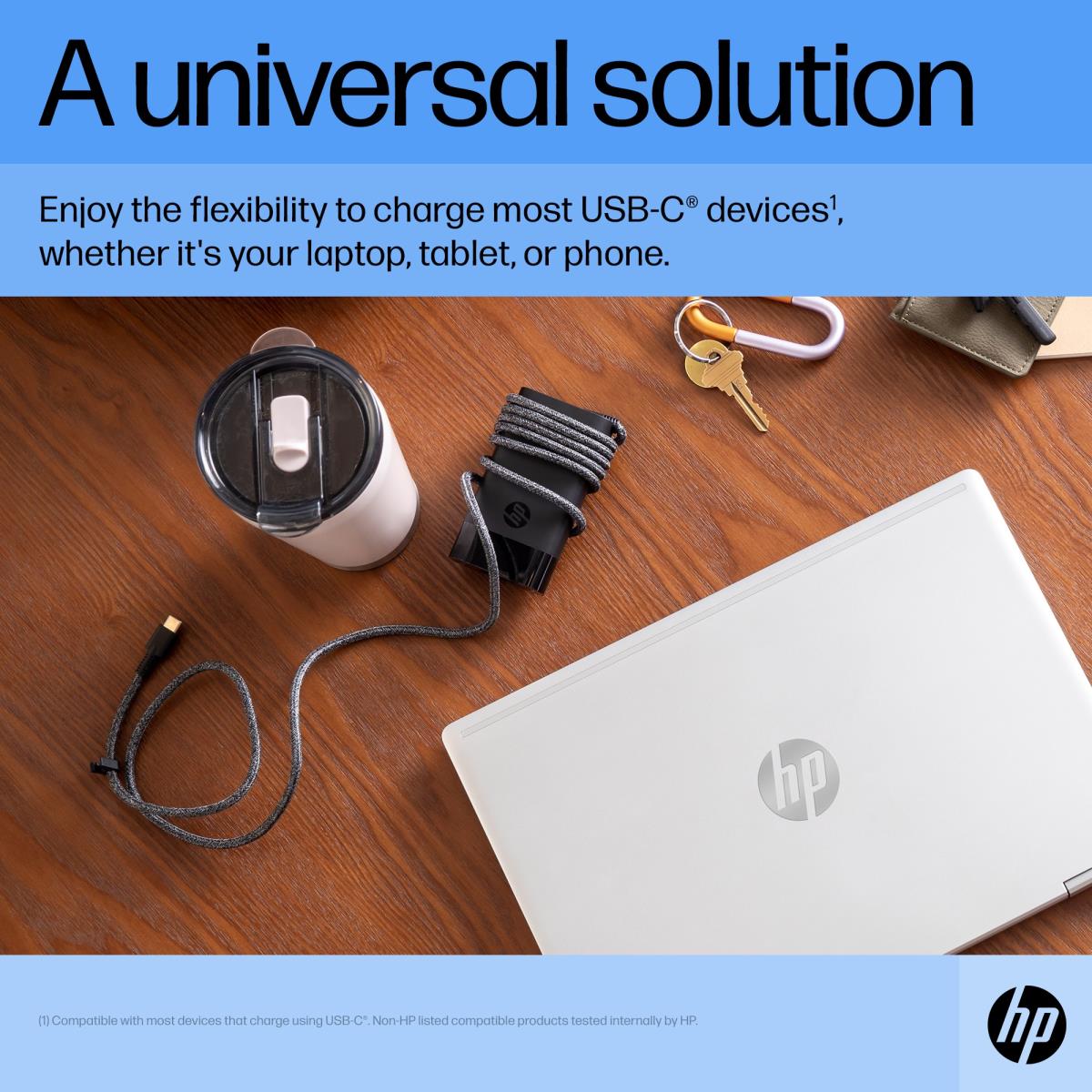 Fast Charger for HP EliteBook 830 840 845 850 G5 G6 G7 ProBook 430 440 450 455 635 645 650 Pavilion x360 Envy HP Type C 65W USB C Laptop Charger Adapter 19.5V 3.33A with Flower Power Cable for