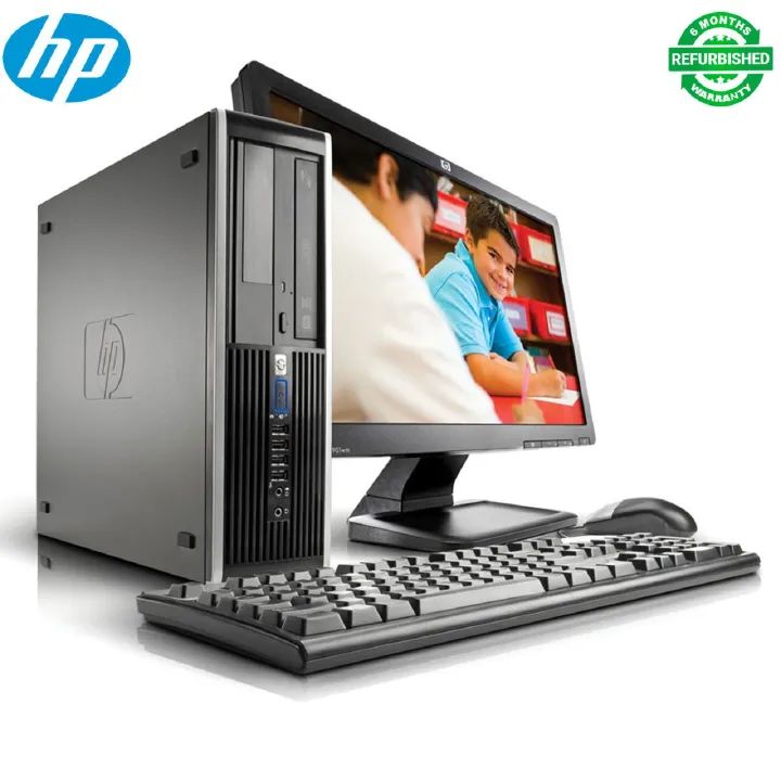 (FREE MOUSE PAD) HP Complete Desktop Computer Set | Intel Core 2 Duo 4GB RAM 500GB HDD 17 Inch Monitor Keyboard Mouse Windows 11 MS Office Ready to Use Full Desktop Package Free Mouse Pad Kenya