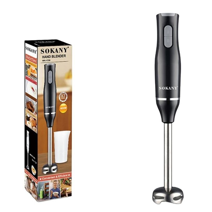 Sokany Hand Blender - 300W Handheld Stick Blender For Kitchen - Stainless Steel Electric Soup Blender - Food Mixer With Two Speeds