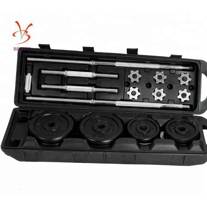 50kg Adjustable Chromed Cast Iron york Barbell Dumbbell Weight Set With A Case