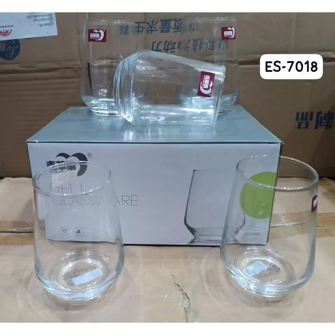 6pcs Blowing Tumbler Glass Set – 410ml each, made from premium clear glass. Durable, elegant, and perfect for water, juice, whisky, or cocktails. Ideal for home or bar use.