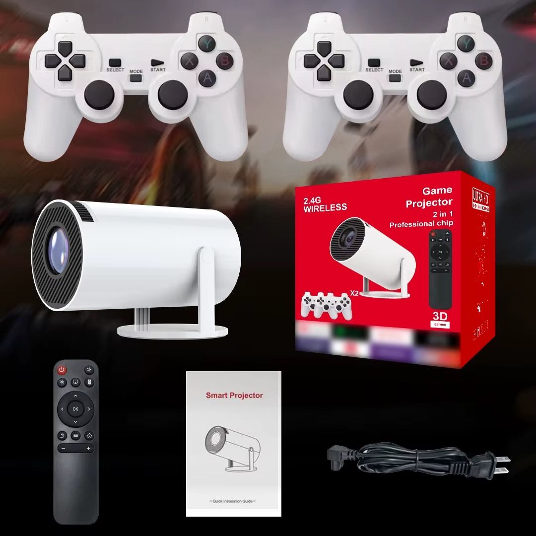3D Game Projector Retro Video Game Console Wireless Controller 4K ULTRA HD plug and play Android11