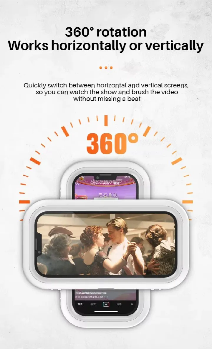 Waterproof Bathroom Wall-mounted Mobile Phone Box Protective Cover Touch Screen Mobile Phone Holder