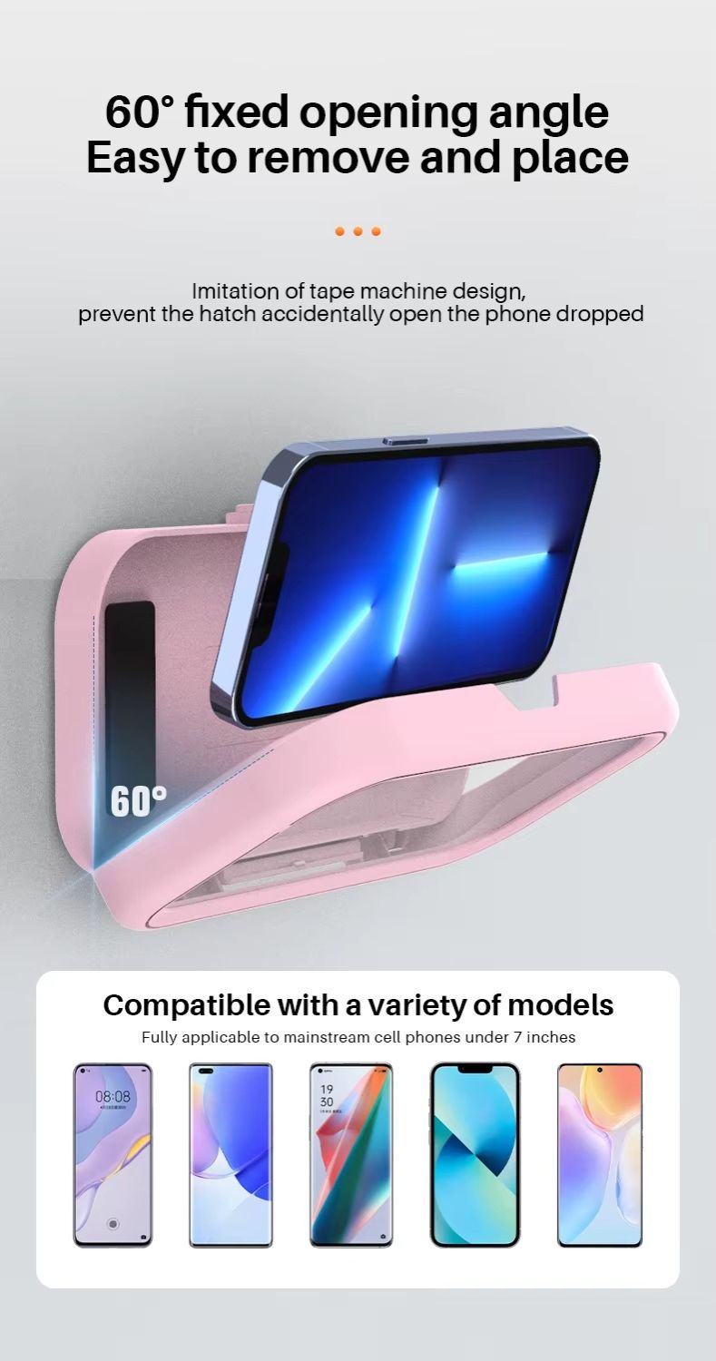 Waterproof Bathroom Wall-mounted Mobile Phone Box Protective Cover Touch Screen Mobile Phone Holder