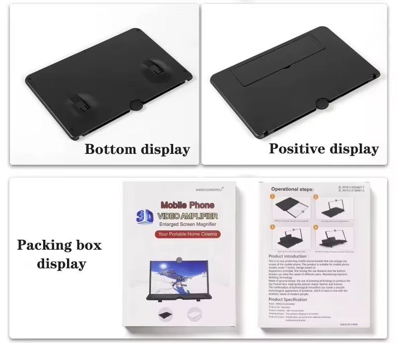 Screen Magnifier for Smartphone, 3D Mobile Phone Video Amplifier, Portable Enlarged Screen , Movies, Cartoons