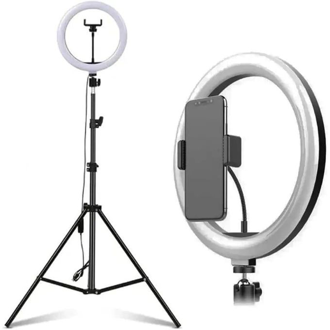18 Inch Ring Light+2.1M Tripod Stand For Tiktok Youtube, 3 light modes