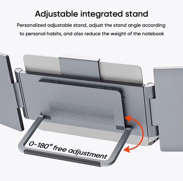 PORTABLE TRIPLE LAPTOP SCREEN EXTENDER 14 INCH