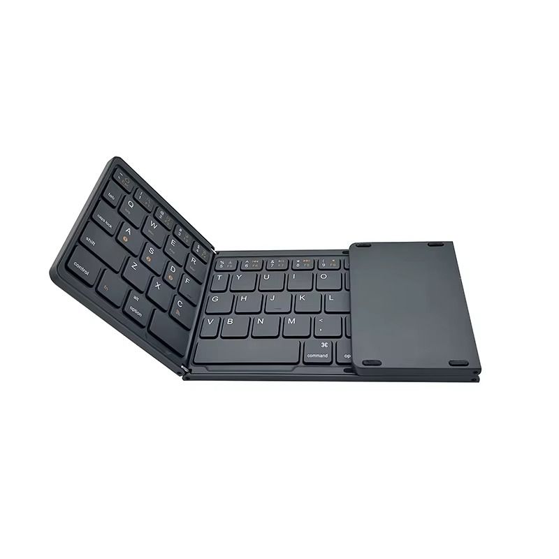 Portable Mini Three Folding Bluetooth Keyboard Wireless Foldable Touchpad Keypad for IOS Android Windows ipad Tablet