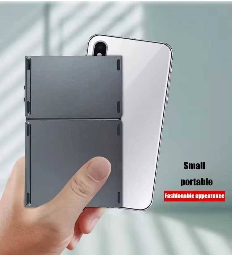 Portable Mini Three Folding Bluetooth Keyboard Wireless Foldable Touchpad Keypad for IOS Android Windows ipad Tablet