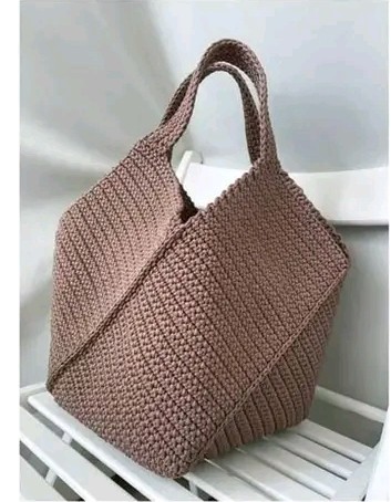 Handmade Crochet Tote Bag for Women, Soft Yarn Knitted Shoulder Handbag, Reusable Everyday Carry Bag, Lightweight Durable Fashion Purse, Large Capacity Casual Shopping Beach Bag