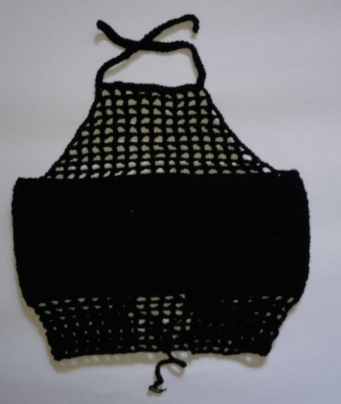 Handmade Acrylic Crochet Mesh Halter Top for Women – Sleeveless Open Knit Summer Crop, Lightweight Breathable  Festival Crop Top, Beach Vacation Party Outfit, Stylish Y2K Aesthetic Clothing💯