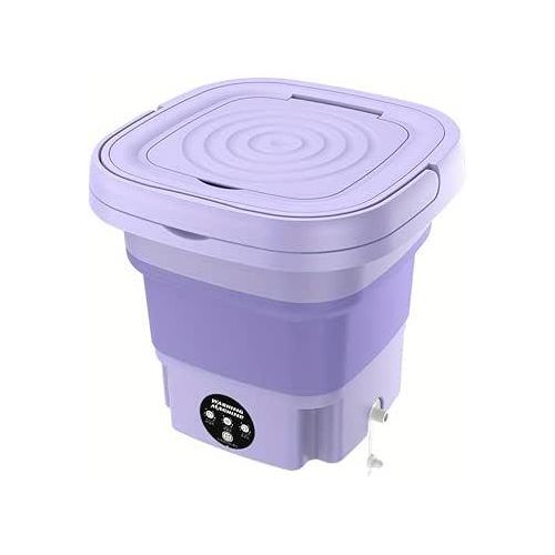 [Offer!!!]UPGRADED Mini Washing Machine // Foldable Washer Spin Dryer with Drain Basket // Portable for Travel Wash 8L