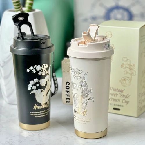 [OFFER!!!] 800ML Harebell Stainless Steel Coffee Cup Thermal Mug Leak-Proof Thermos 24 hours hot Travel Thermal Vacuum Flask Insulated Cup Water Bottle