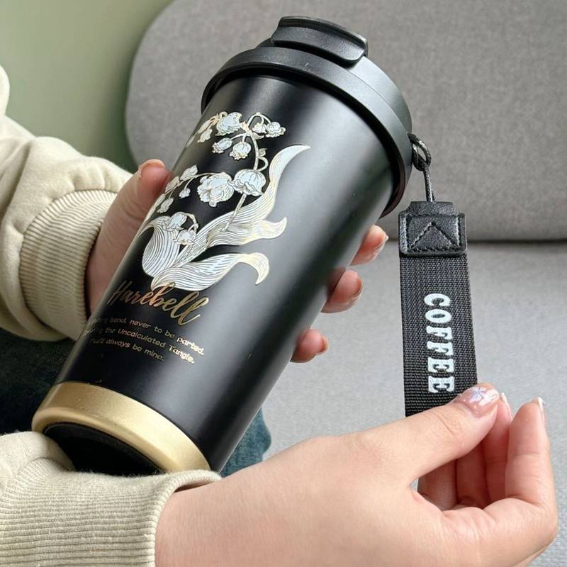 [OFFER!!!] 800ML Harebell Stainless Steel Coffee Cup Thermal Mug Leak-Proof Thermos 24 hours hot Travel Thermal Vacuum Flask Insulated Cup Water Bottle