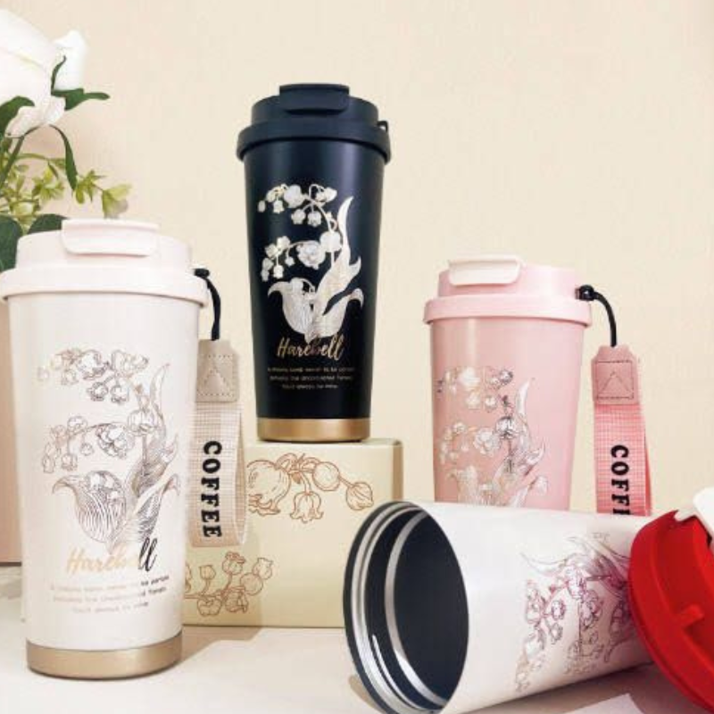 [OFFER!!!] 800ML Harebell Stainless Steel Coffee Cup Thermal Mug Leak-Proof Thermos 24 hours hot Travel Thermal Vacuum Flask Insulated Cup Water Bottle