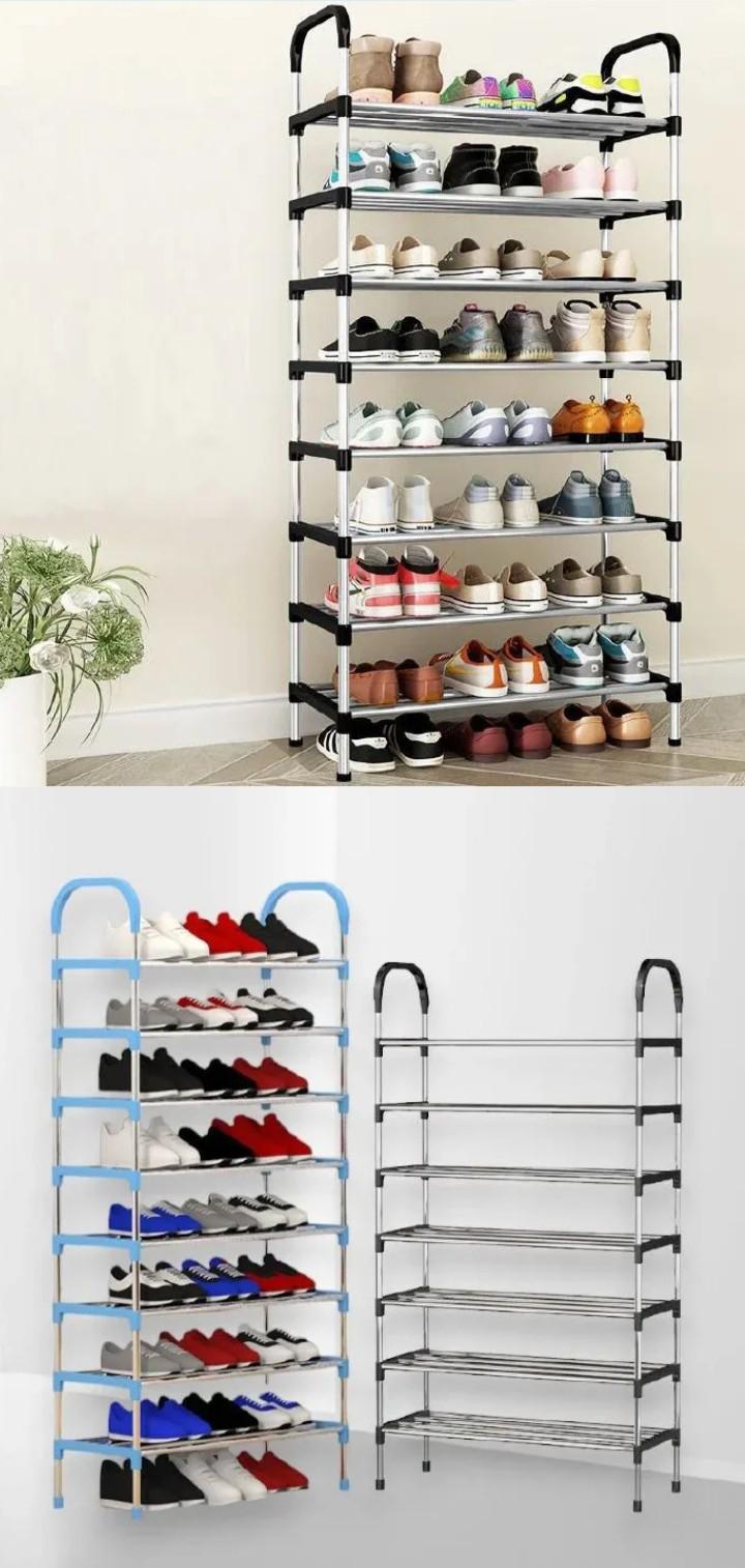 Best price for 8 Tiers portable shoe racks Stainless Steel Shoe ...