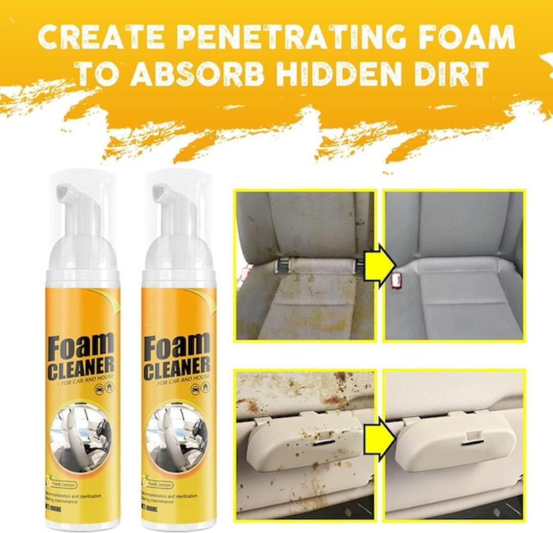 Foam cleaner 100mls multipurpose,Multi-purpose foam cleaner: Multi-purpose foam cleaner can effectively remove grease, dirt, stubborn stains, nourish the surface and keep it clean and fresh.