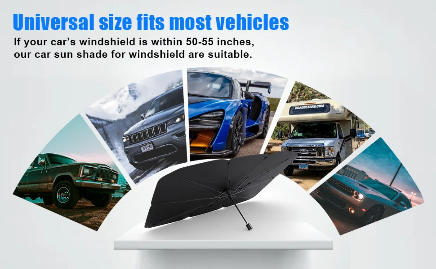 WINDSCREEN COVER CAR DASHBOARD UMBRELLA SUNVISOR CAR WINDSHIELD SUN SHADE UV RAYS AND HEAT SUN VISOR PROTECTOR FOLDABLE REFLECTOR UMBRELLA BRELLA SHIELD