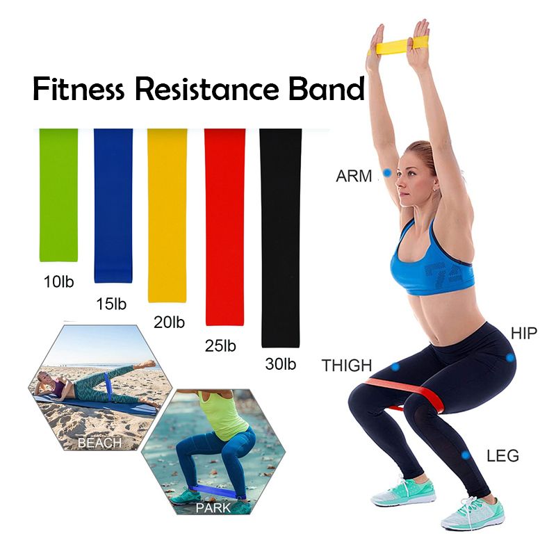 5pcs Resistance Bands Fitness Workout Rubber - Yoga Gym Strength Training Band.Multifunctional, can be used to exercise various parts of the body, can also be used for physical therapy, recovery or in