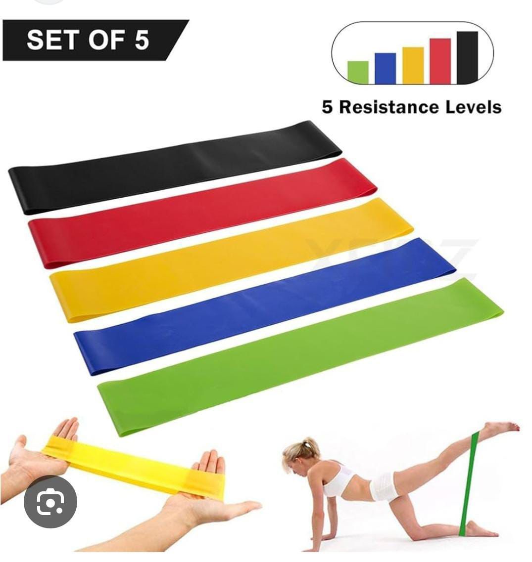 5pcs Resistance Bands Fitness Workout Rubber - Yoga Gym Strength Training Band.Multifunctional, can be used to exercise various parts of the body, can also be used for physical therapy, recovery or in