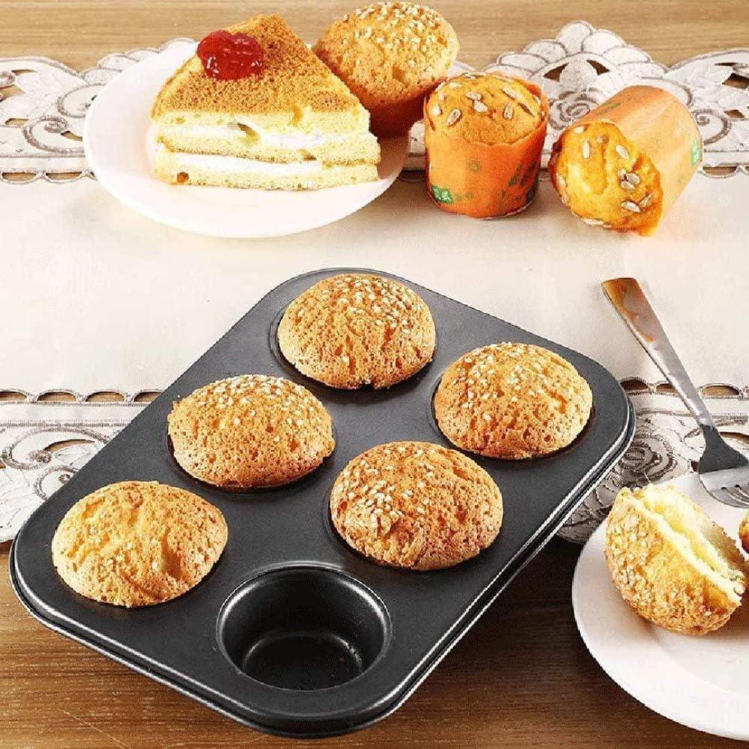 6 hole Cupcake Non-stick Baking Pan Carbon Steel Muffin Tins Release Baking Pan, 100% brand new and high quality, Easy to operate, safe and reliable.