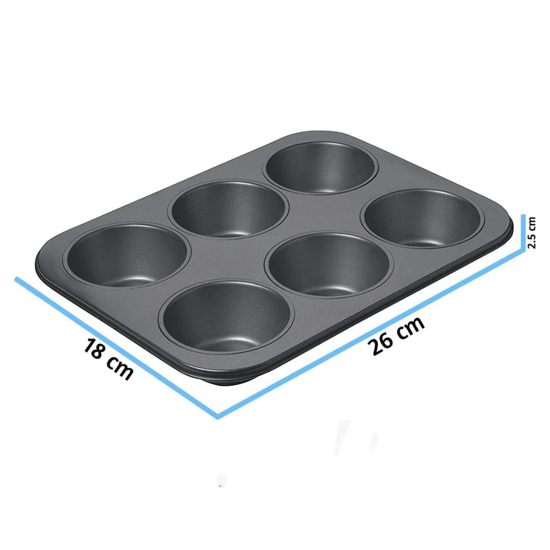 6 hole Cupcake Non-stick Baking Pan Carbon Steel Muffin Tins Release Baking Pan, 100% brand new and high quality, Easy to operate, safe and reliable.