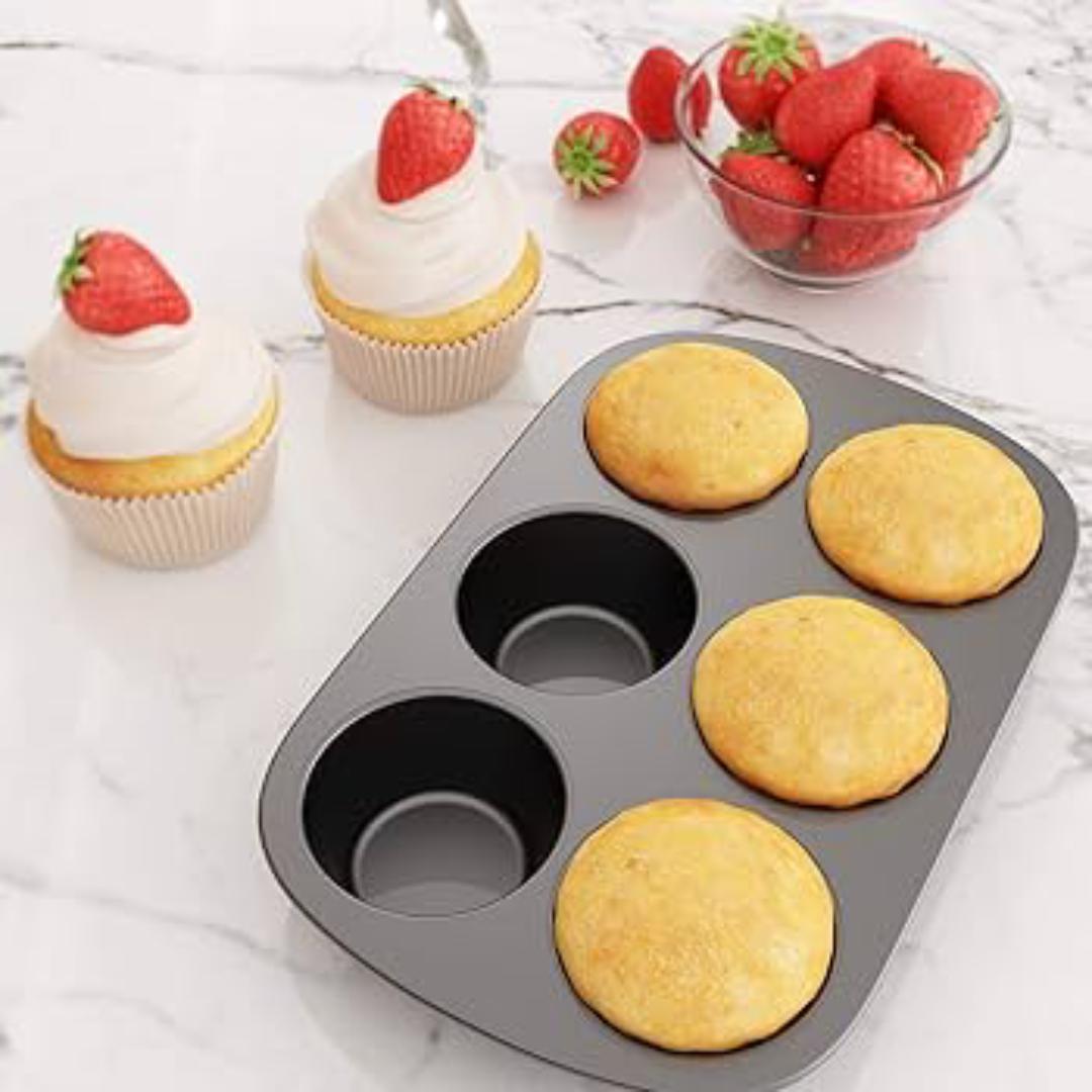 6 hole Cupcake Non-stick Baking Pan Carbon Steel Muffin Tins Release Baking Pan, 100% brand new and high quality, Easy to operate, safe and reliable.