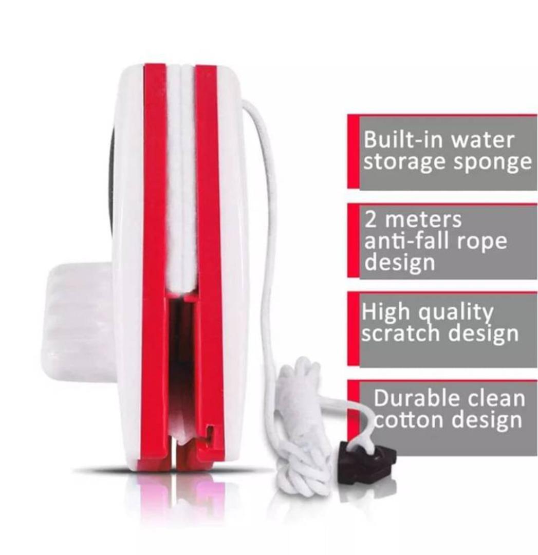 Double Layer Hollow Strong Magnetic Window Glass Cleaner for Easy and Safe Housekeeping Cleaning, Adjustable Strength, Scratch-Free Streak-Free Design for Single and Double Glazed Windows