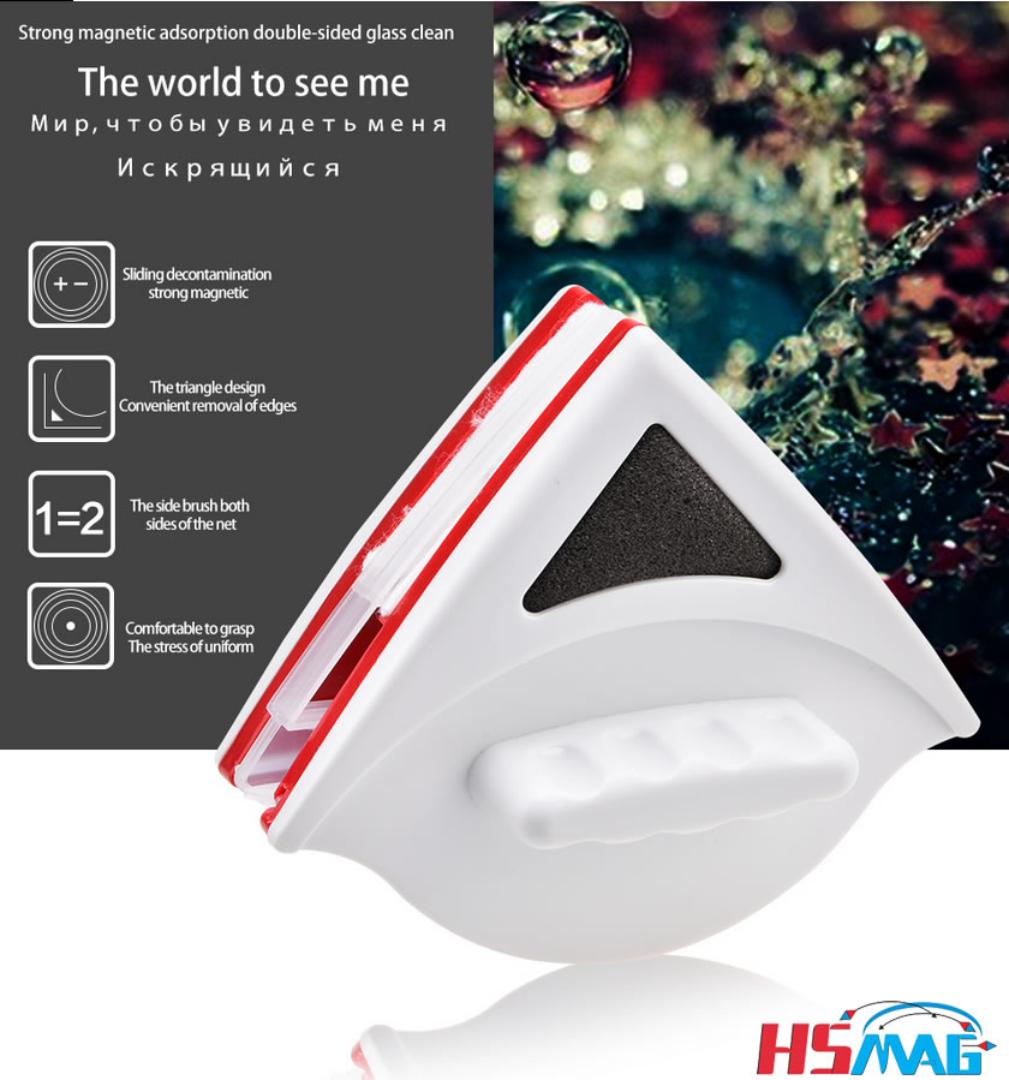 Double Layer Hollow Strong Magnetic Window Glass Cleaner for Easy and Safe Housekeeping Cleaning, Adjustable Strength, Scratch-Free Streak-Free Design for Single and Double Glazed Windows