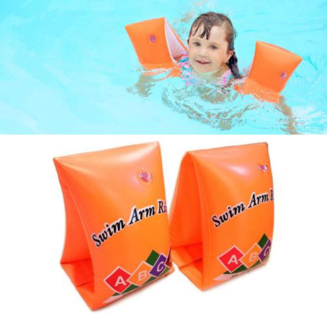 Pair Arm Float Rings Inflatable Sleeves, PVC Arm Floaties Inflatable Swim Floater Sleeves for Kids Adults