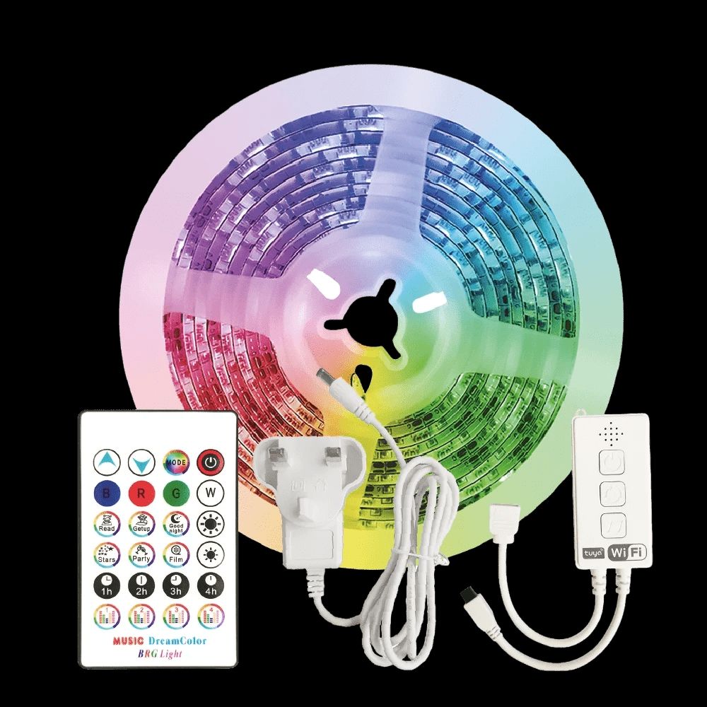 5m RGB LED Strip Waterproof Snake Light – Color Changing Strip with Remote, Flexible & Cuttable, Ideal for Décor, Events, TV, Outdoor Use