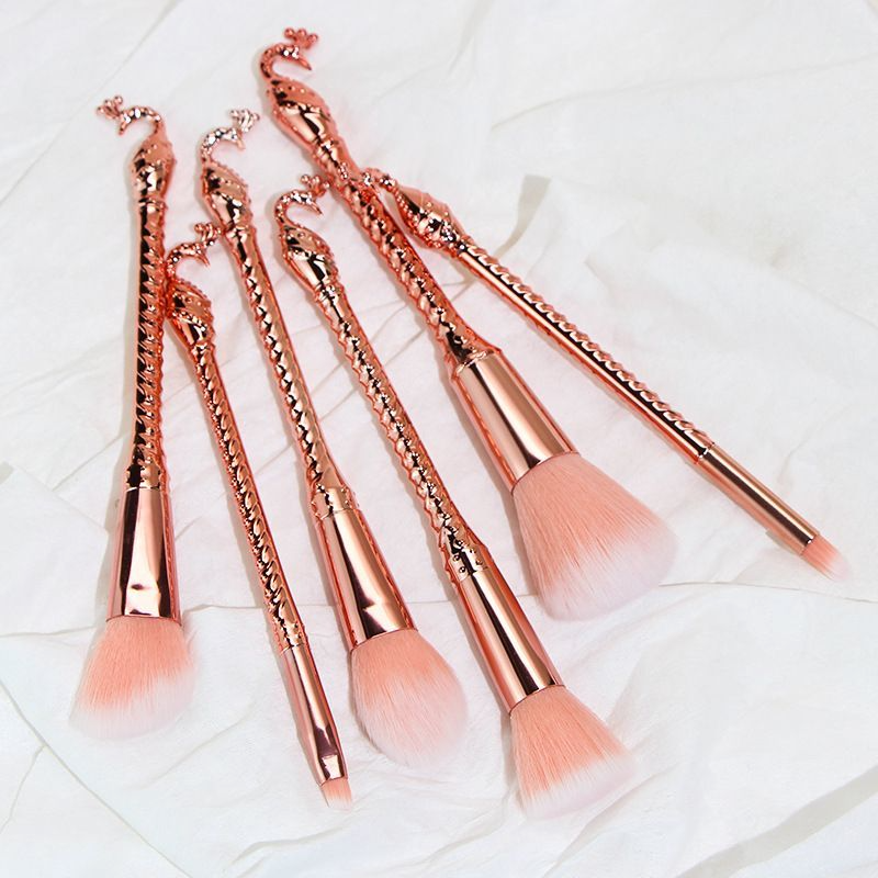 Makeup brush set   New Peacock Spiral Makeup Brush Set Beginner Full Set Eyeshadow Foundation Brush Makeup Soft Bristle Beauty Tool