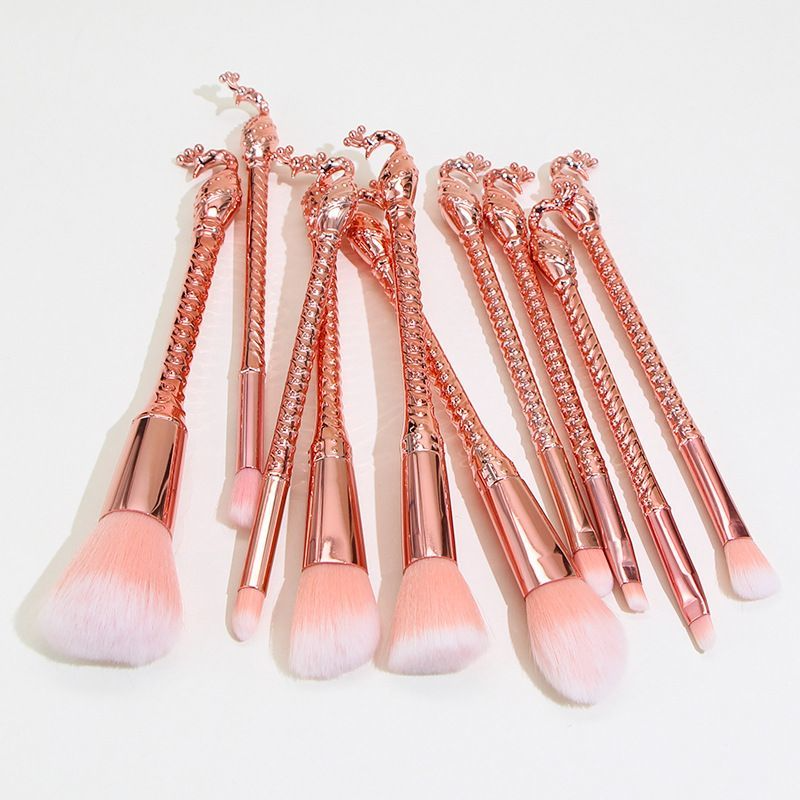 Makeup brush set   New Peacock Spiral Makeup Brush Set Beginner Full Set Eyeshadow Foundation Brush Makeup Soft Bristle Beauty Tool