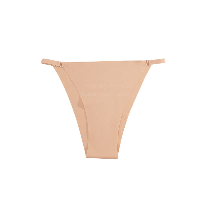 Eight pairs of women's panties  Sexy panties with thin straps   Summer thin  Women's plus size seamless ice silk  Sports and fitness do not clamp the buttocks briefs women