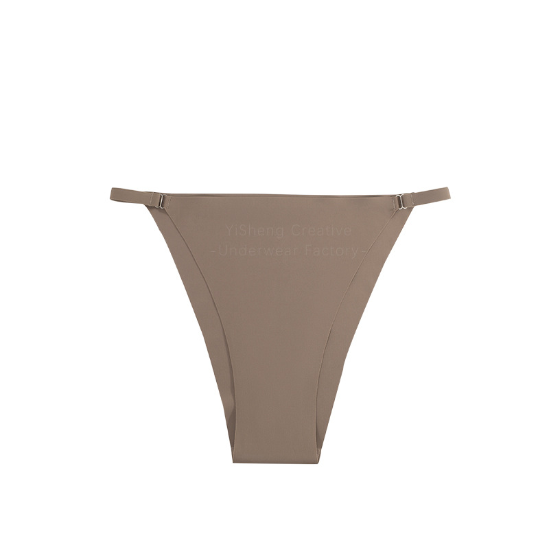 Eight pairs of women's panties  Sexy panties with thin straps   Summer thin  Women's plus size seamless ice silk  Sports and fitness do not clamp the buttocks briefs women