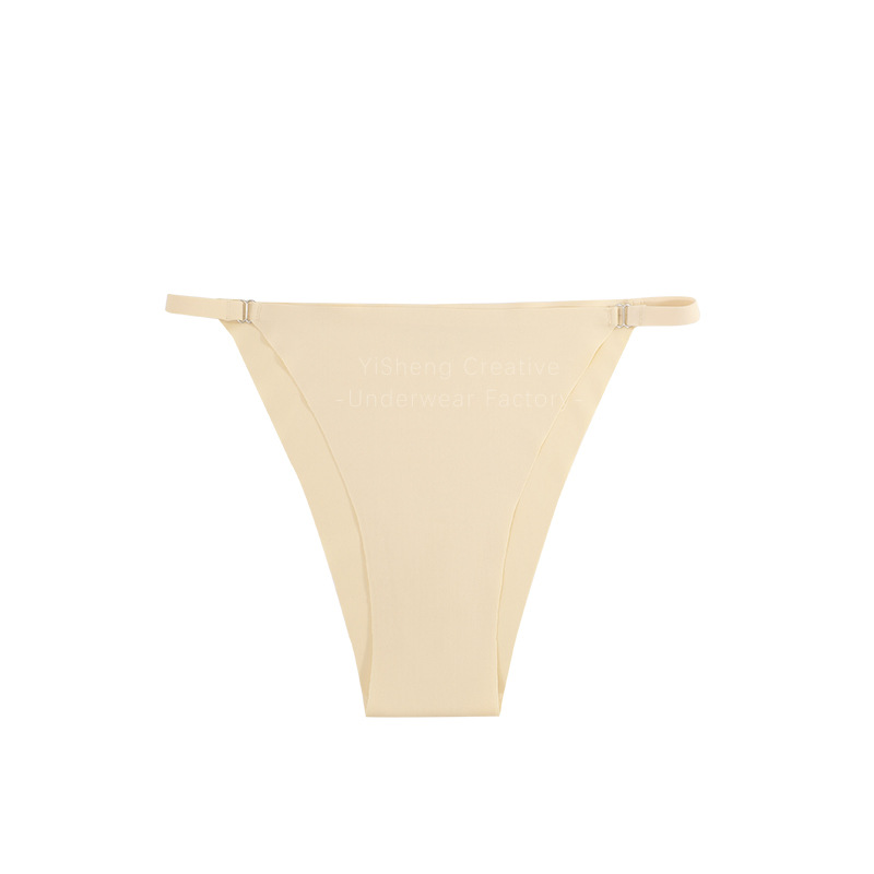 Eight pairs of women's panties  Sexy panties with thin straps   Summer thin  Women's plus size seamless ice silk  Sports and fitness do not clamp the buttocks briefs women