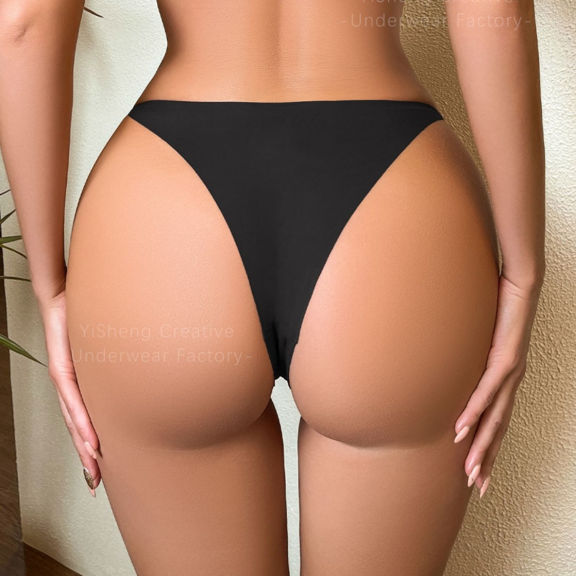 Eight pairs of women's panties  Sexy panties with thin straps   Summer thin  Women's plus size seamless ice silk  Sports and fitness do not clamp the buttocks briefs women
