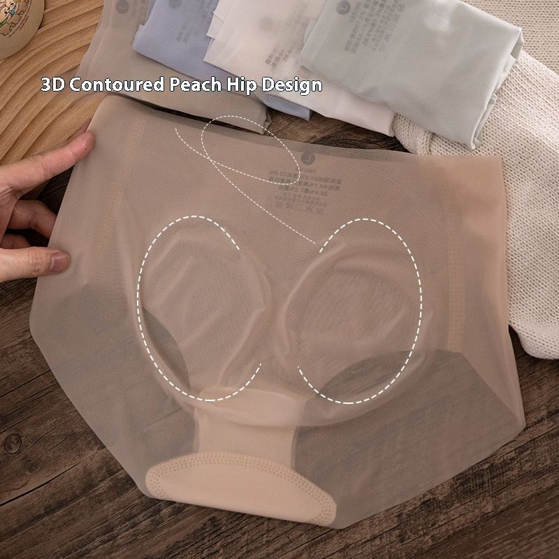 8 pieces of women's panties  Japanese seamless underwear  Women's summer thin models  Quick-drying mask pants  3D three-dimensional peach buttocks  Sexy ice silk briefs