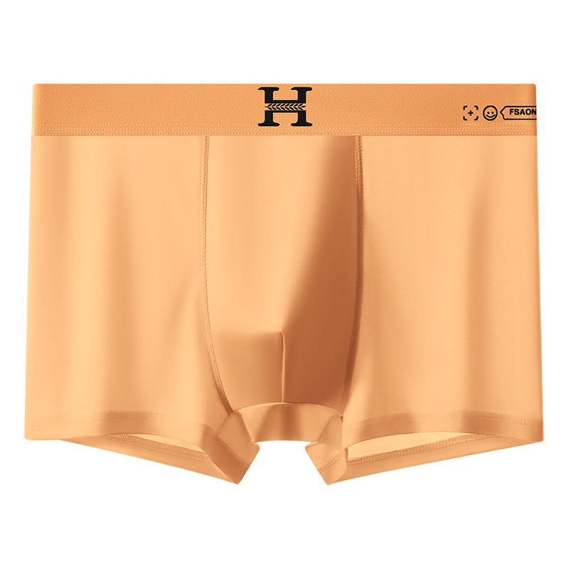 4 plus size men's underwear    Magnet crotch   Functional panties   Summer ice silk functional panties   Men's mid-rise boxer briefs