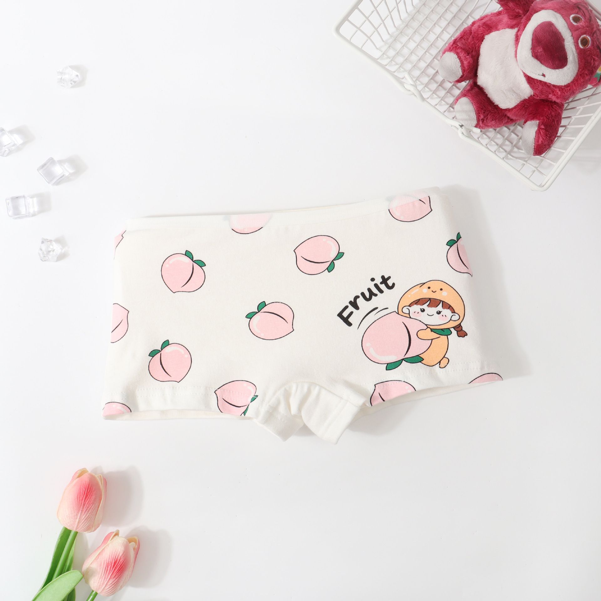 4 girls' panties Cotton underwear  Boxer children's underwear  boxer panties  Big girl baby boxer shorts  Pure cotton does not clamp the buttocks  Girl's boxer panties