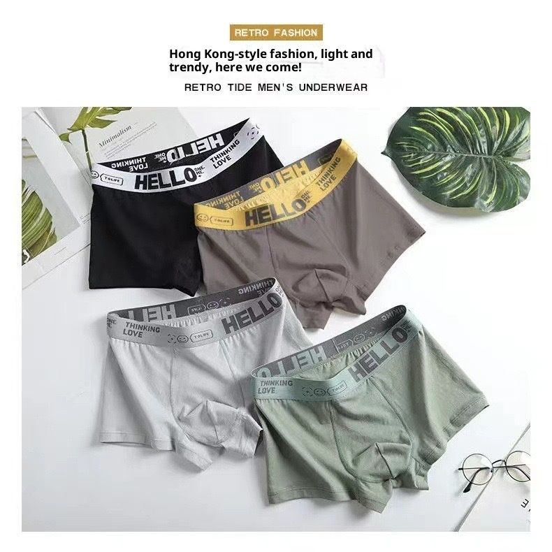 Men's boxers*4men's   underwear boxers comfortable men's cotton briefs soft Calzoncillos breathable men's boxer shorts