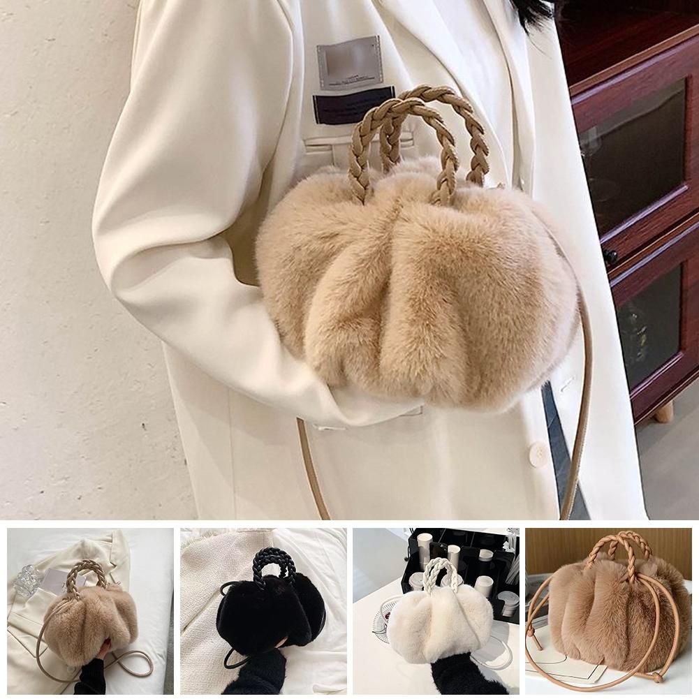 Cute pumpkin bag    New for Fall/Winter 2025   Fashion clouds   Crossbody bag  Niche design  sweet  Girl's handbag