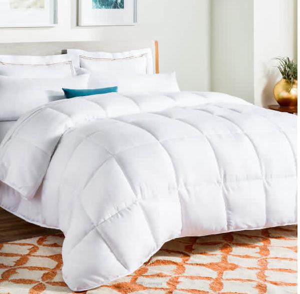 JIBAO High Quality White Striped Binded Duvet Set- 4PC PURE COTTON.
