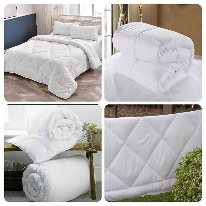 JIBAO High Quality White Striped Binded Duvet Set- 4PC PURE COTTON.