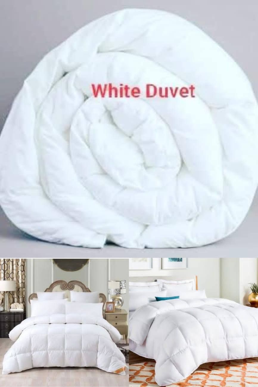 JIBAO High Quality White Striped Binded Duvet Set- 4PC PURE COTTON.
