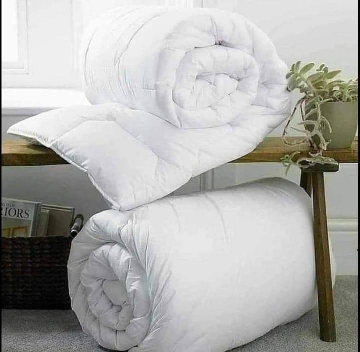 JIBAO High Quality White Striped Binded Duvet Set- 4PC PURE COTTON.