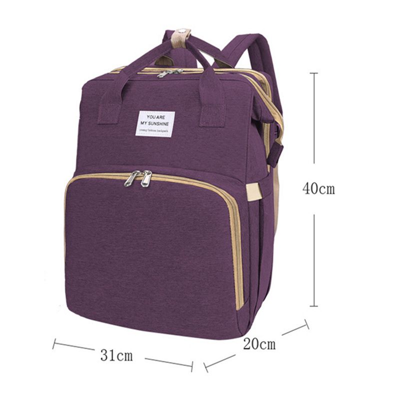 Stylish portable folding mosquito net, baby cot, mommy bag – a multi-functional, lightweight, large-capacity casual backpack for mums on the go.