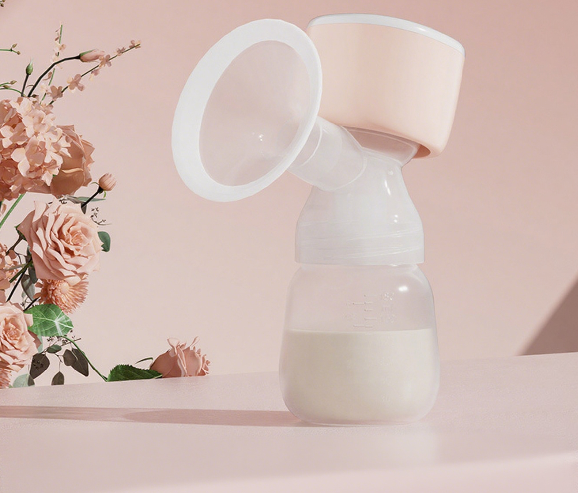 Automatic electric breast pump, all - in - one & portable. Big suction for milk expressing. With comfortable massage to help unclog milk ducts. Makes tired moms feel more at ease