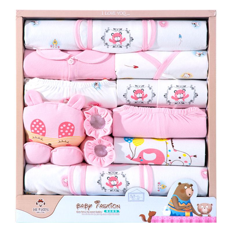 Premium Newborn Baby Clothes Gift Set – Autumn Pure Cotton Essentials | Ultra-Breathable, Skin-Friendly for Newborns | Elegant Full-Month Gift & Complete Maternity/Baby Must-Haves
